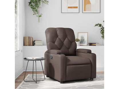 Brown Faux Leather Reclining Armchair KBWI67343