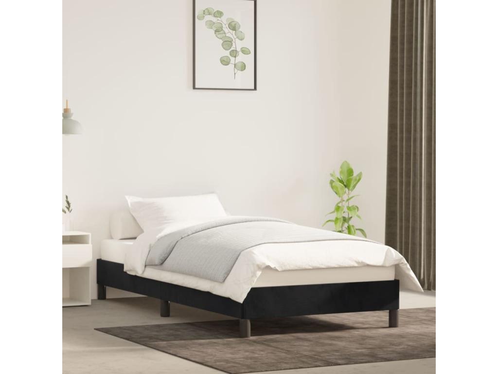 Black bed frame 80x200 cm Velvet NCSL17916
