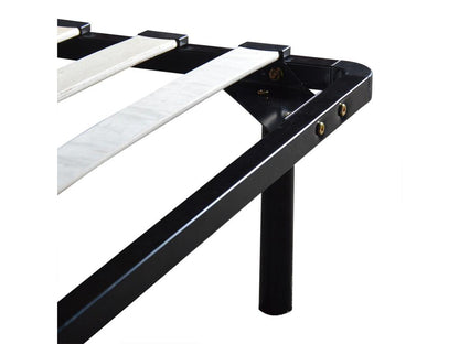 Meublori - Meublori 90x200 cm Set - High Density Foam Mattress, Metal Bed Base