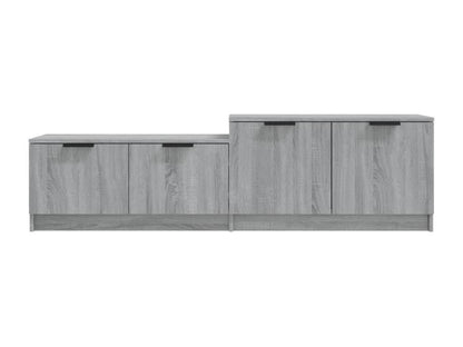 Meublori TV stand, grey, 158.5x36x45 cm, engineered wood
