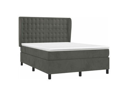 Laviecasa bed base and mattress, Dark Grey 140x190 Velvet AWND86513