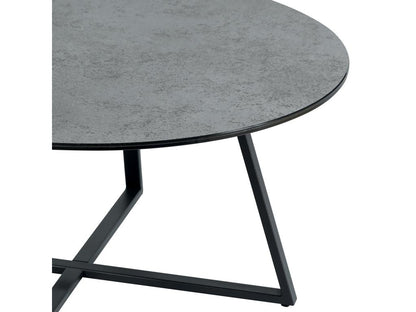 Laviecasa - Round Coffee Table with Grey Ceramic Look DFUU04778