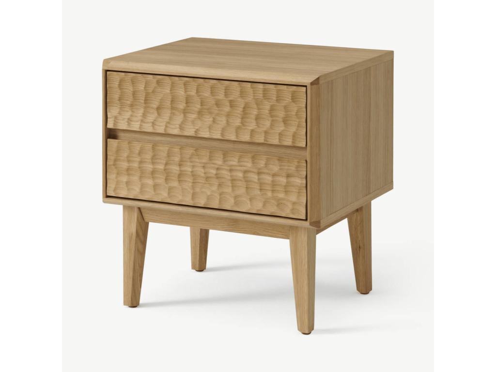 Laviecasa bedside table in natural solid oak QOUL89820
