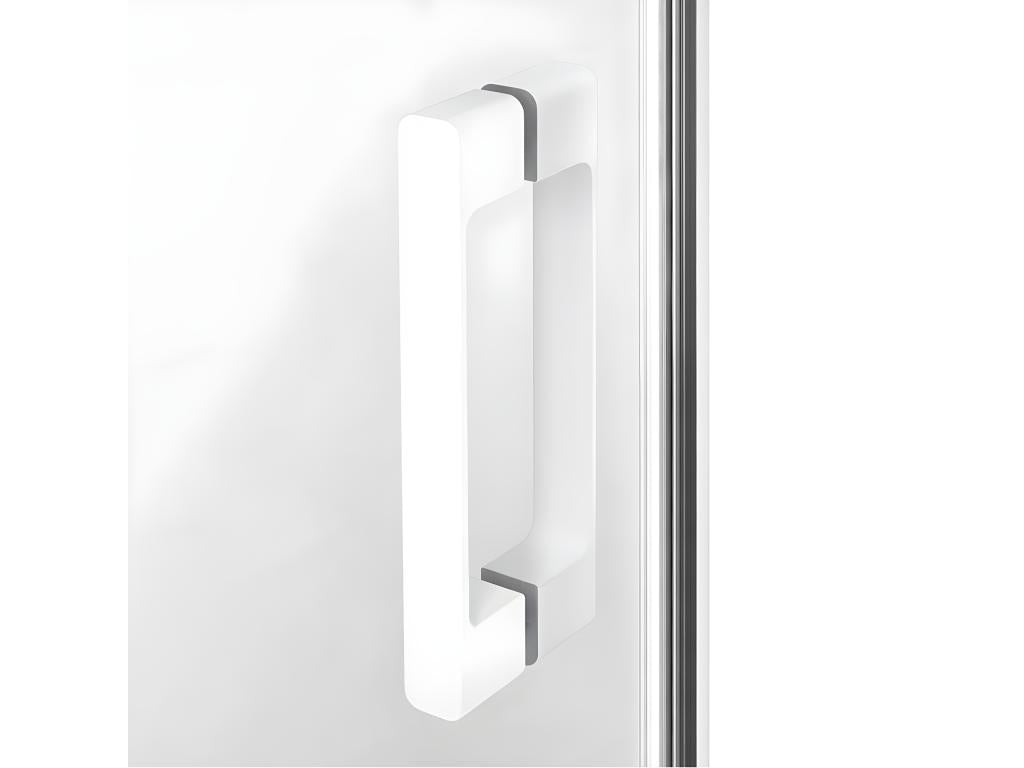 Martinique White 180cm Sliding Shower Door, Right-Hand Opening, 4 Panels