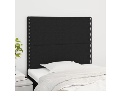 2-piece headboard set, black, 100x5x78/88 cm, fabric