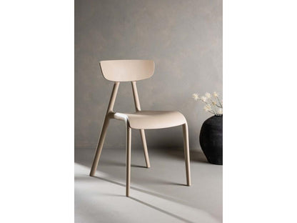 Laviecasa beige plastic dining chair RGKN03670