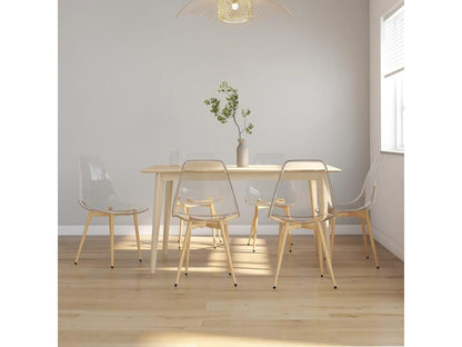 Dining Chairs, Set of 6, Transparent PET, JQDV63791
