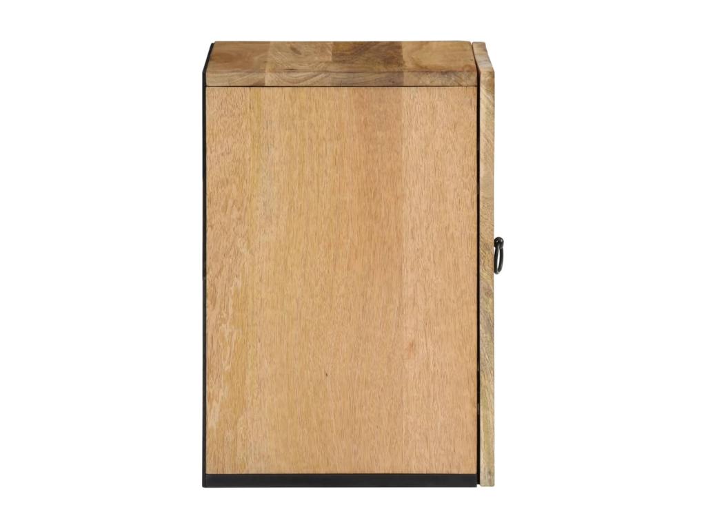 Wall-mounted bathroom cabinet 38x33x48cm solid mango wood KWOU00979