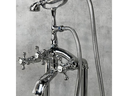 Freestanding chrome bath mixer tap - Meublori
