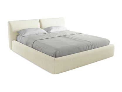 Chenille fabric storage bed 180x200 - beige - Laviecasa BNFQ57045