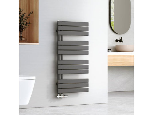 Meubiana Hot Water Towel Rail Flat Panel Side Connection Towel Rail for Anthracite 1041x500mm 529 Watts