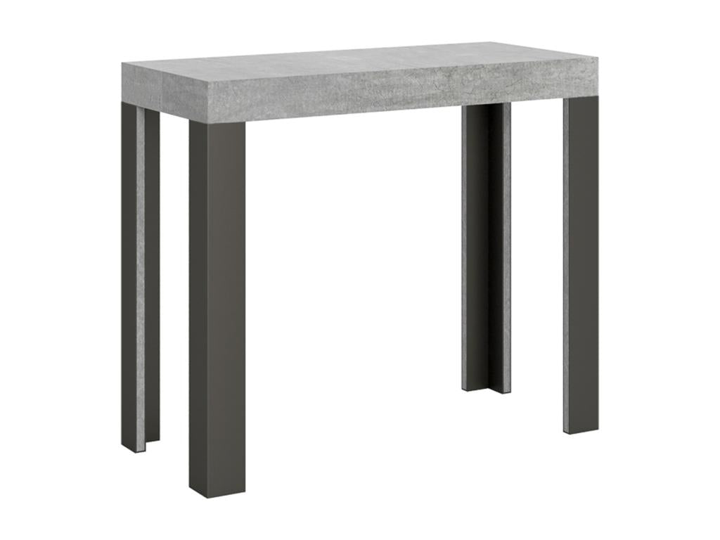 Extendable console table 90x40/300 cm Laviecasa Concrete Grey Anthracite frame KXJO44441