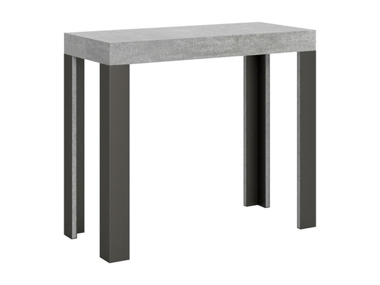 Extendable console table 90x40/300 cm Laviecasa Concrete Grey Anthracite frame KXJO44441