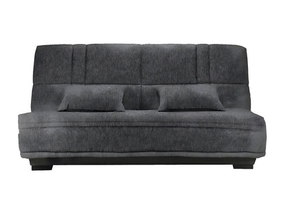 Fabric click-clack sofa with storage, Starlux 17cm Minel mattress, 207cm wide - Grey