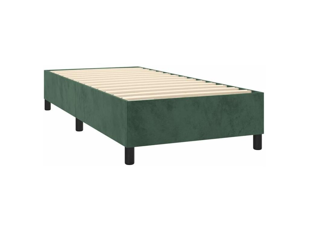 Laviecasa bed base and mattress, Dark Green 80x200 Velvet KOGW94380