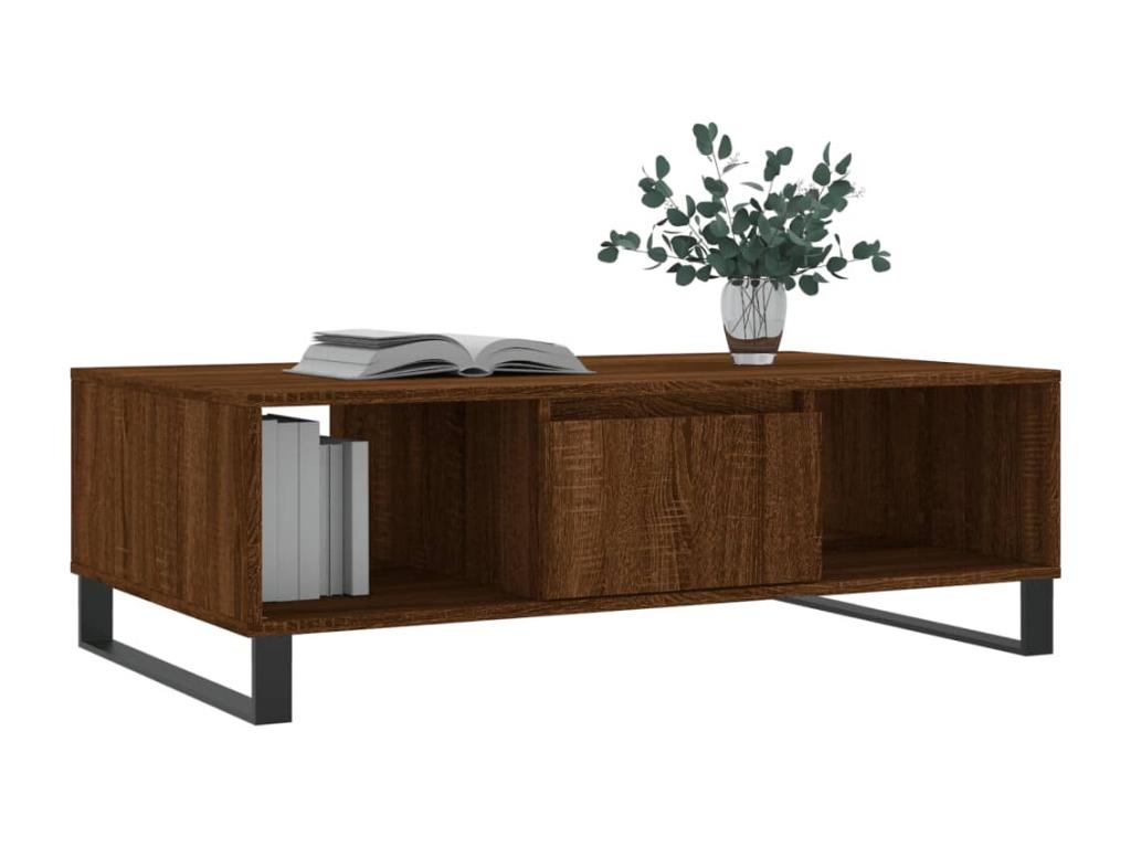 Coffee table, brown oak, 104x60x35 cm, engineered wood, CYKV10782