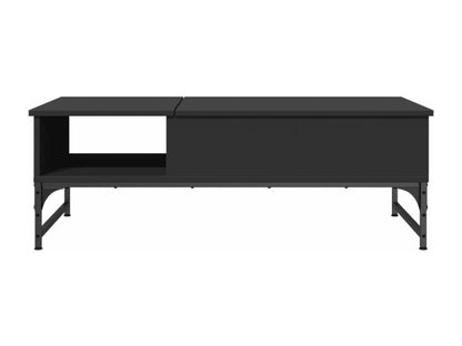 Black coffee table 100x50x35 cm engineered wood and metal KSYR82492