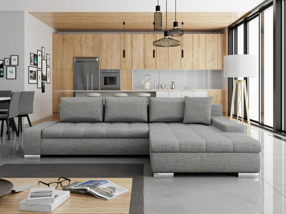 Laviecasa 147 Grey Corner Sofa with Sleeping Function and Bed Box, 302x213x80cm, DGFB71907