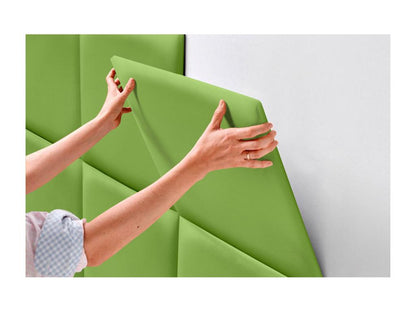 Laviecasa Upholstered Headboard in High-Quality Faux Leather, Laviecasaérieure, Composed of Interchangeable Self-Adhesive Panels, Green, 220 cm, IDOT33101