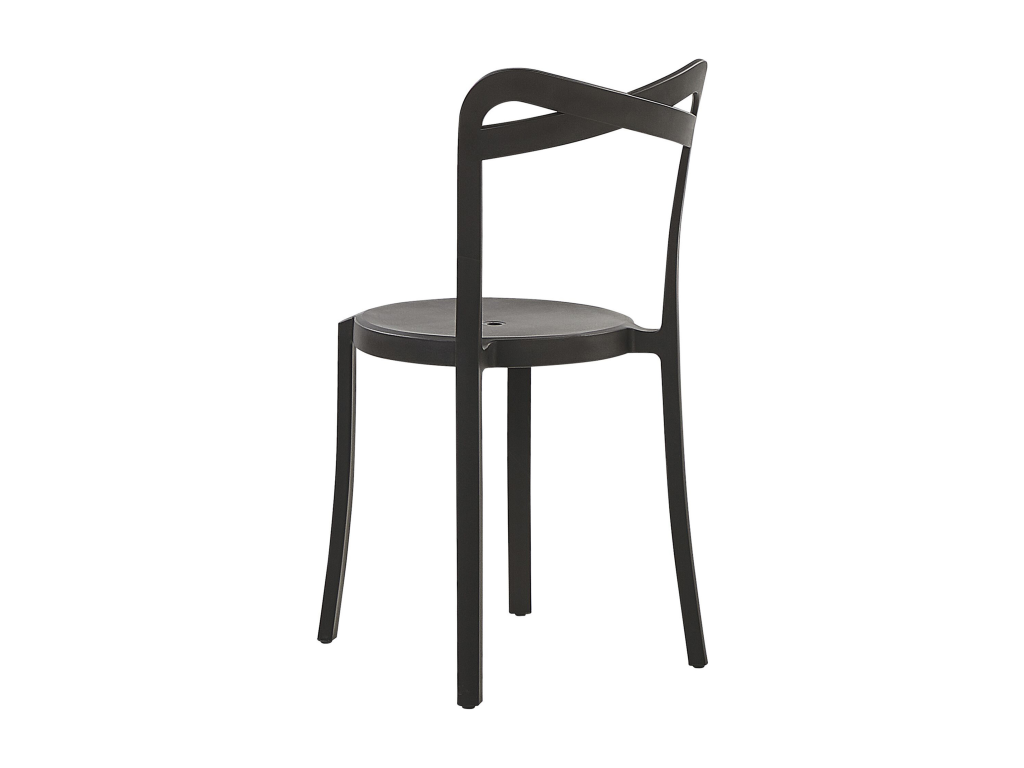 Set of 4 CAMOGLI Black Garden Chairs
