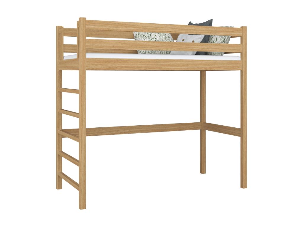 Oak loft bed N01 Natural Oak 100x180 BZIU98678
