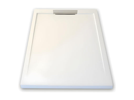 Laviecasa extra-flat 70x170cm resin shower tray with white slate finish SHND12712