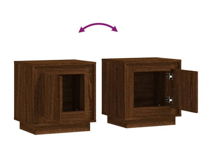 Brown oak bedside table 44x35x45 engineered wood