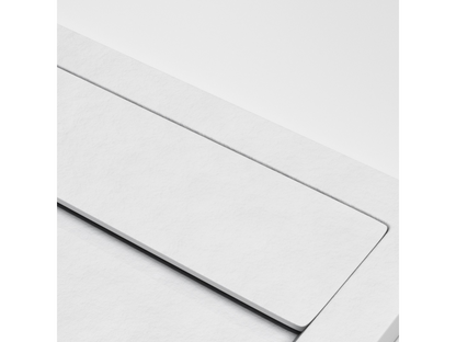 Meublori Extra-Flat Shower Tray - Slate Texture in Black Meublori Composite - L120 x W70 x H3cm - Meublori